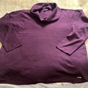 Calvin Klein deep purple turtleneck sweater